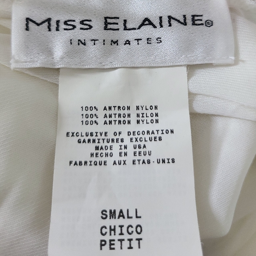 Vintage Miss Elaine Sheer Blue Nylon Nightgown - Picture 7 of 7